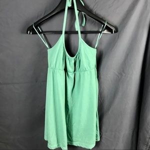 Teal Halter Flow Top